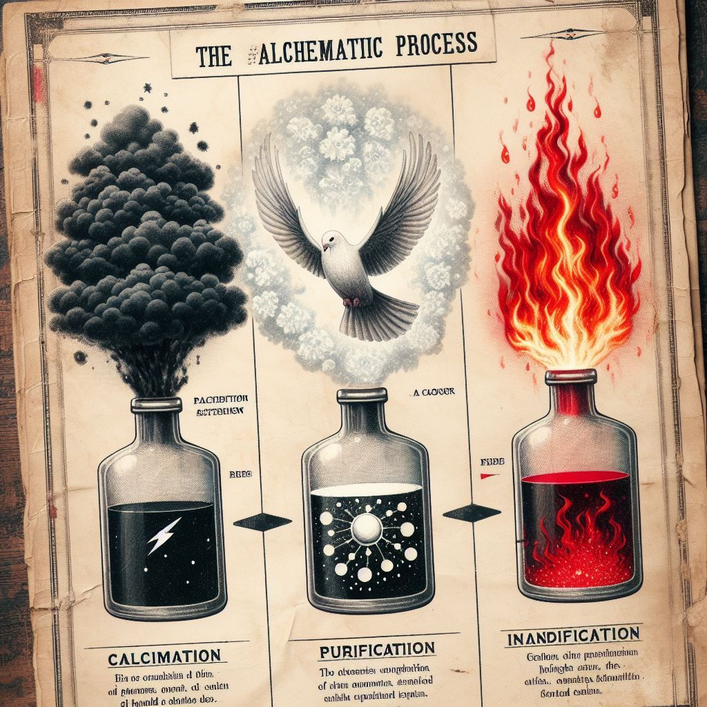 Les 3 étapes de l'alchimie