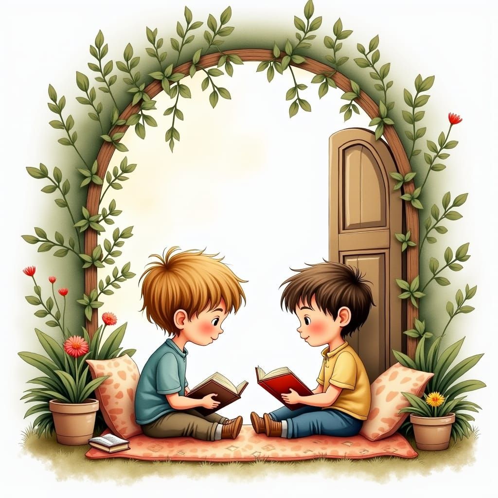 Watercolor Reading a room 15