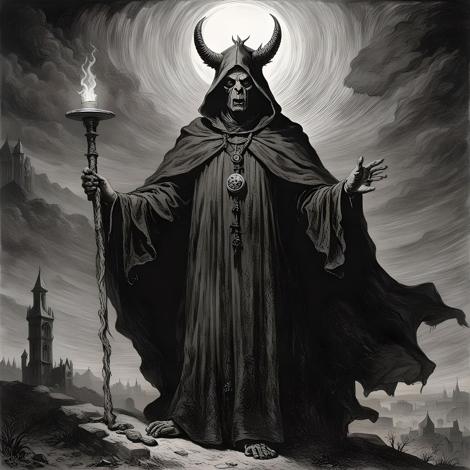 Blasphemous satanic priest - AI Generated Artwork - NightCafe Creator