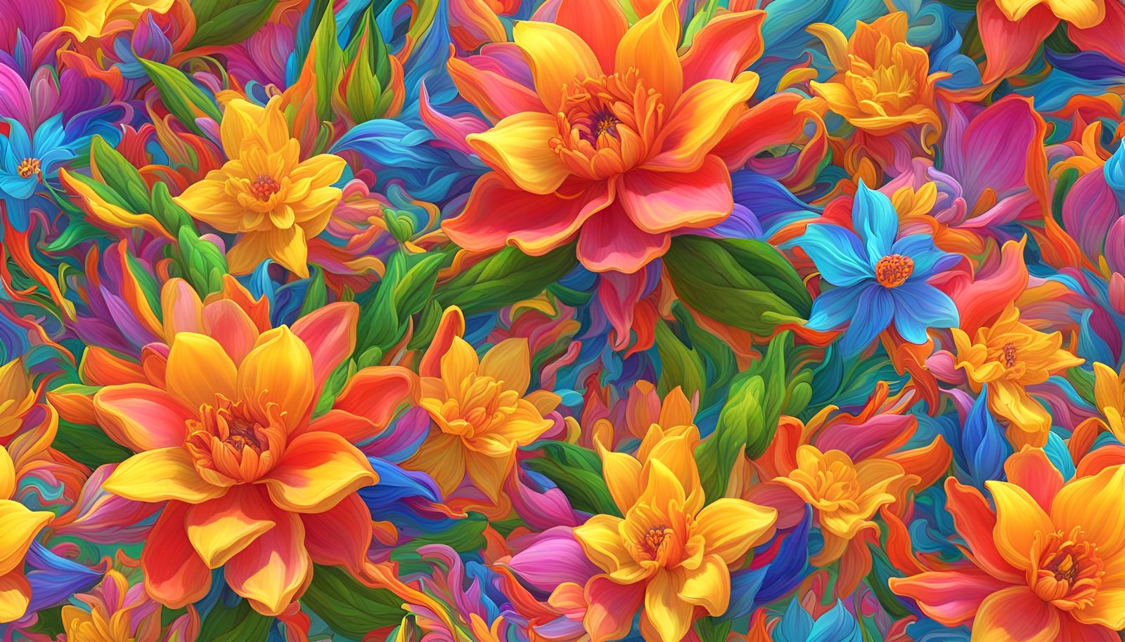 lively floral - AI Generated Artwork - NightCafe Creator