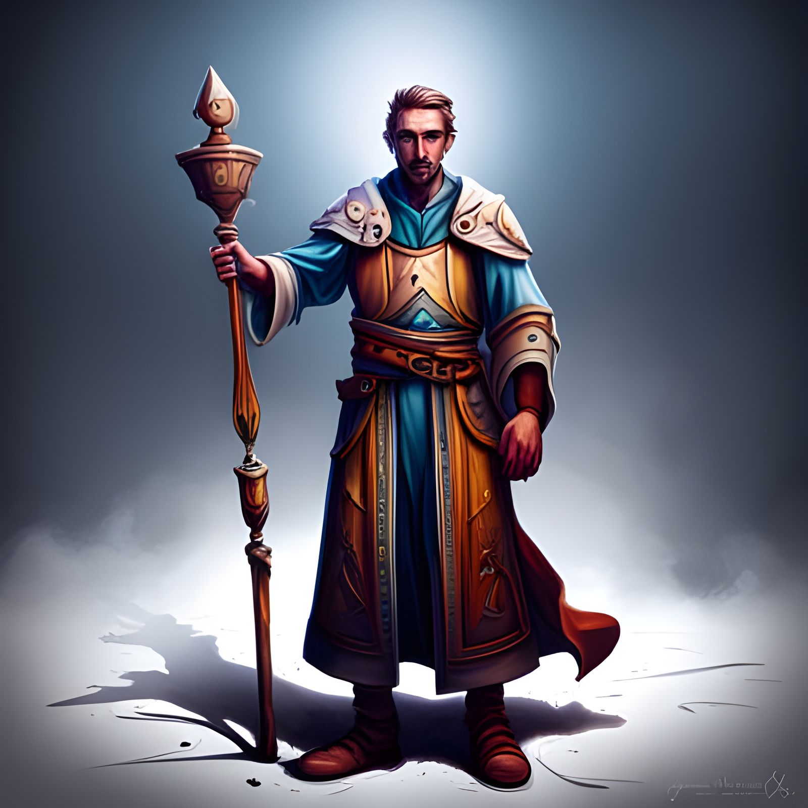 Male human cleric - AI Generated Artwork - NightCafe Creator