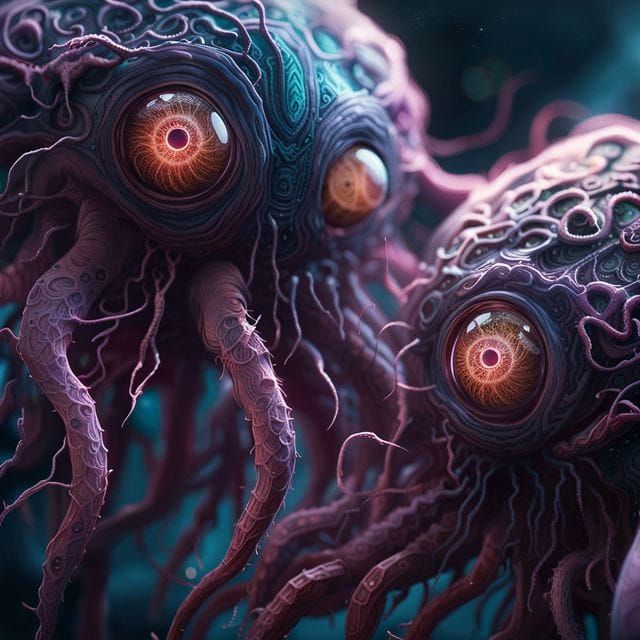 Close up of Eldritch Microorganisms