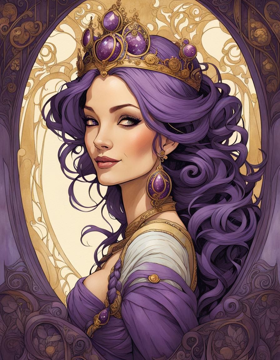 Purple Princess  by @Robot Librarian