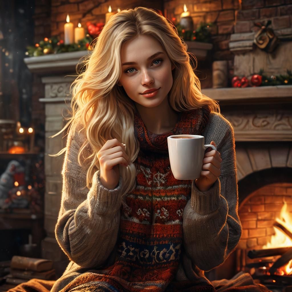 Cozy Christmas evening  by @EllaMoonDesign