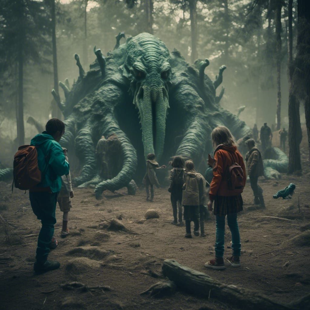 Cthulhu as Camp Counselor: Cinematic Film Still