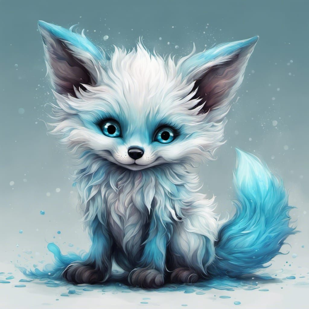 Cute Blue Fox