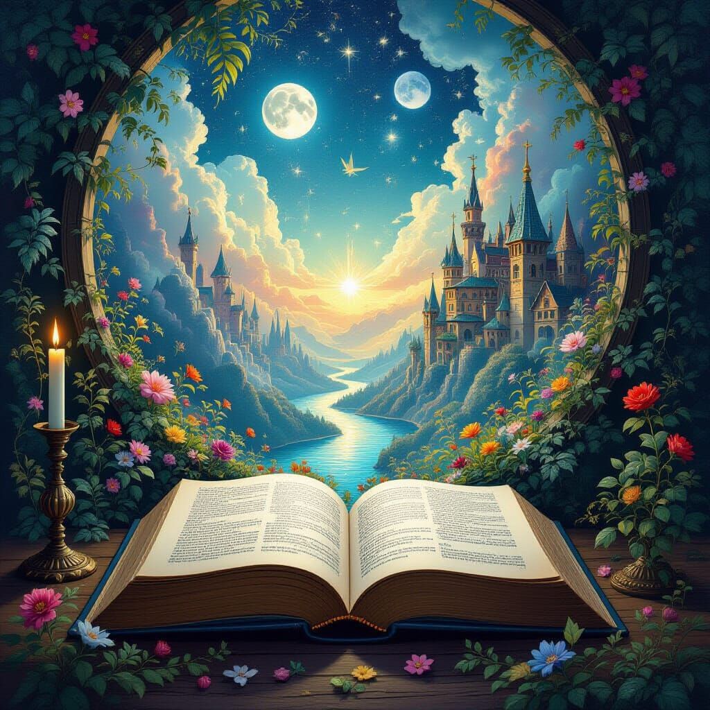 Book Words Create New Worlds In Reader's Mind