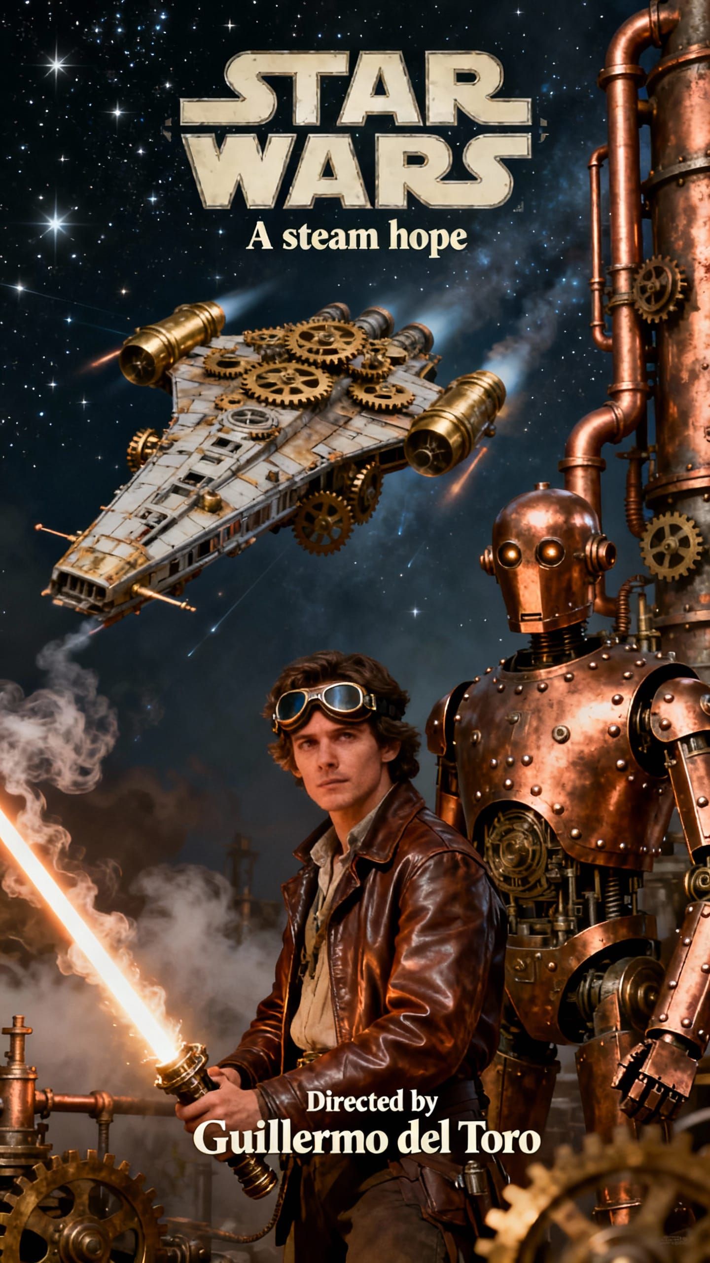 Steampunk Star Wars movie poster  by @Eto Demerzel