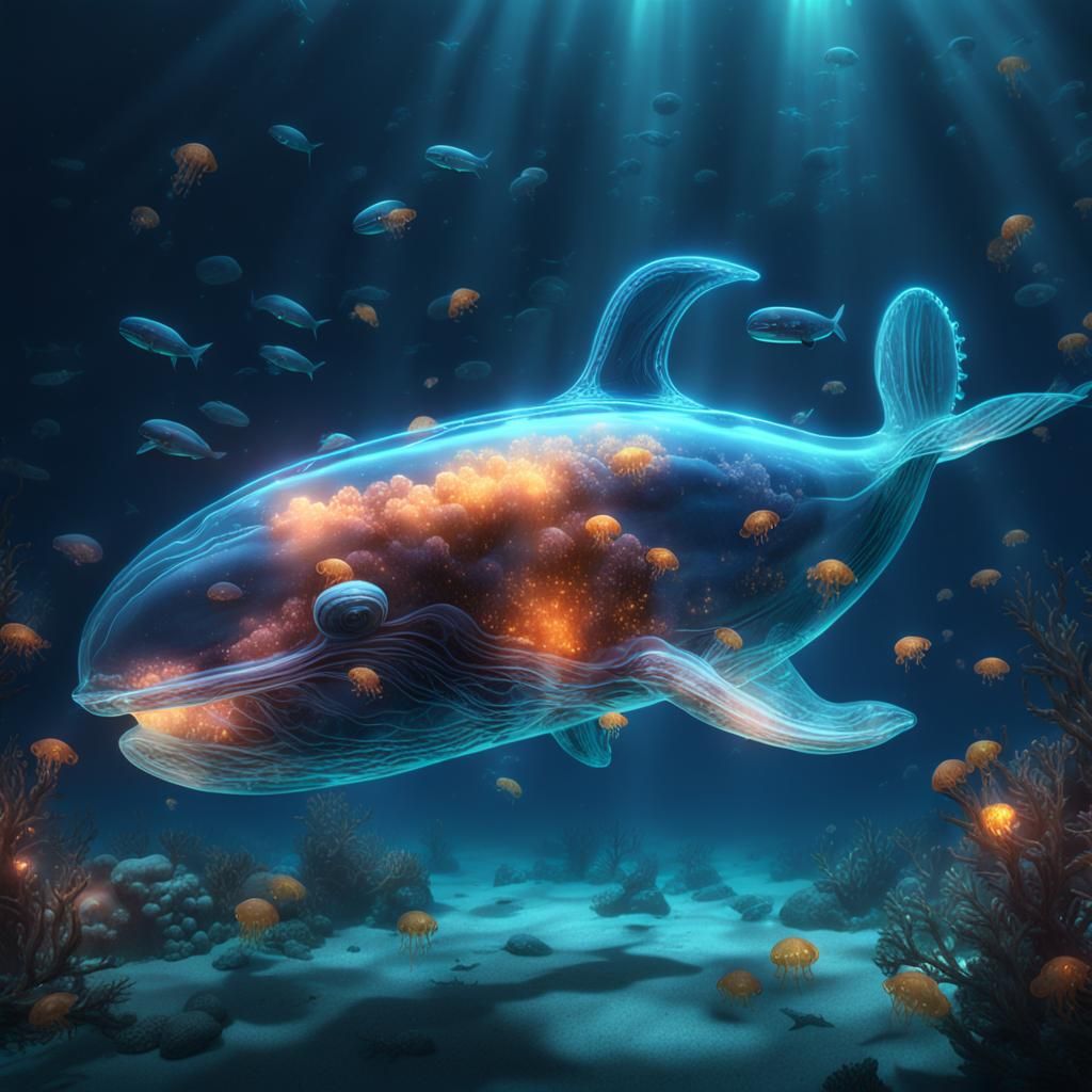 Galactic Leviathan: The Cosmic Whale Of The Deep Abyss - Ai Generated 