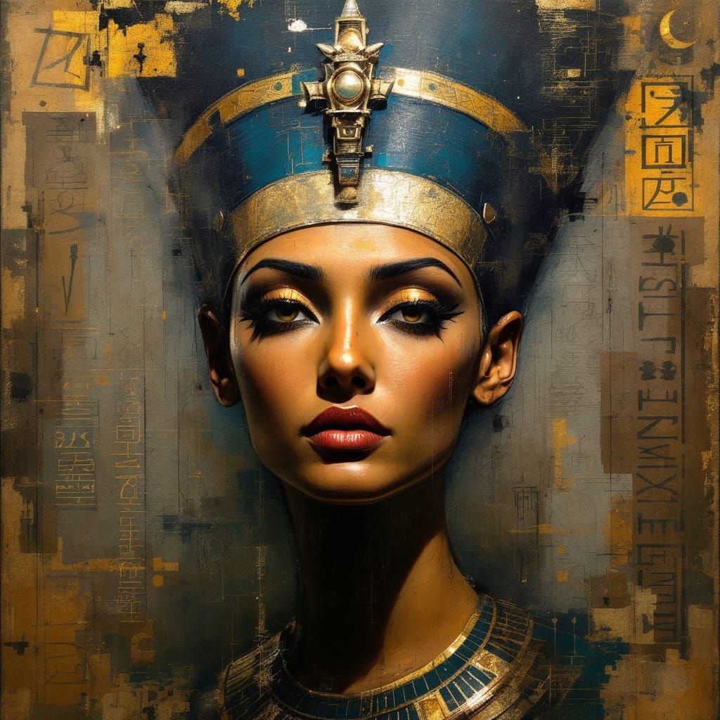 Egyptian queen Nefertiti  by @JackKerouac