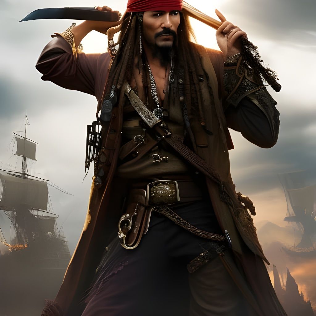 Cpt Jack Sparrow🏴‍☠️ - Ai Generated Artwork - Nightcafe Creator