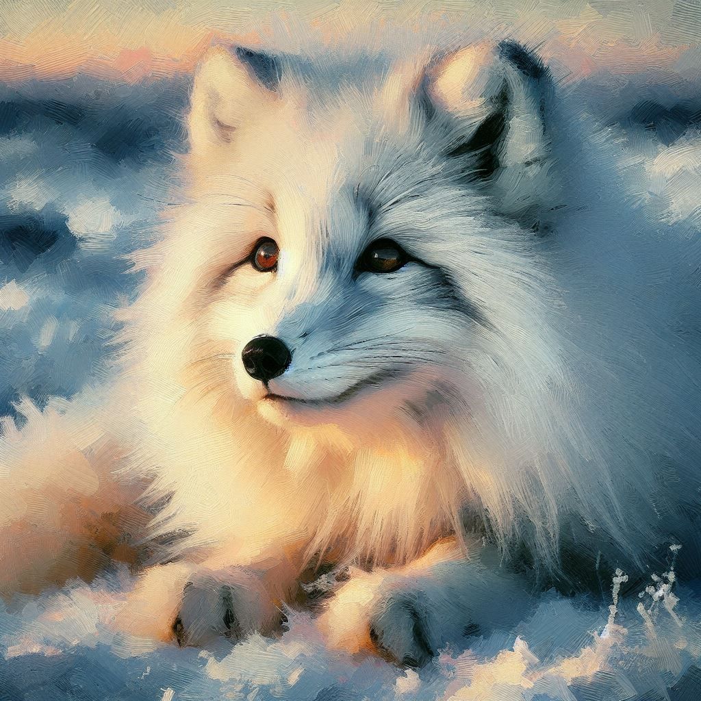 Impressionist arctic fox