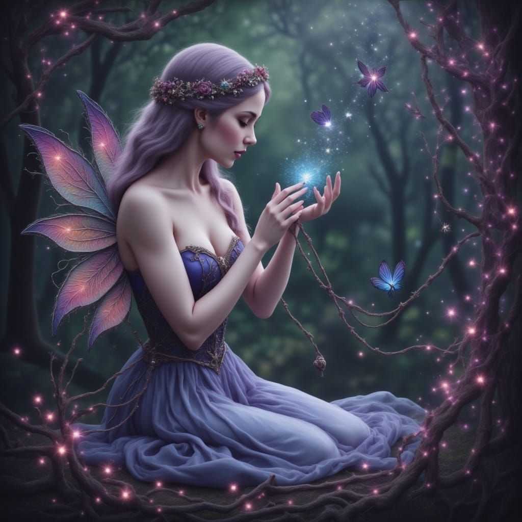 Circuit dreams in a fairy's embrace
Sequenced steps through a timeless space
Binary lights flicker in surreal trance
Guiding us deeper with...