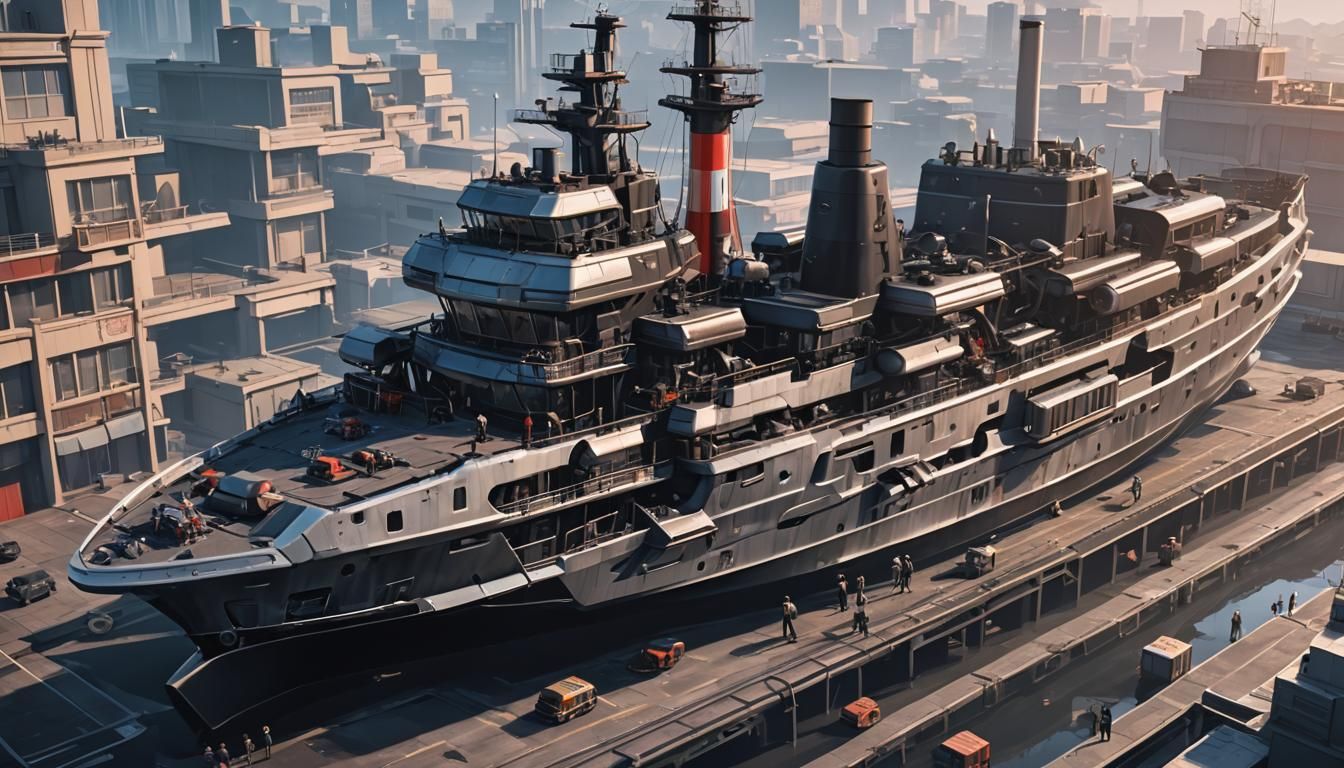 A grease and onyx ship