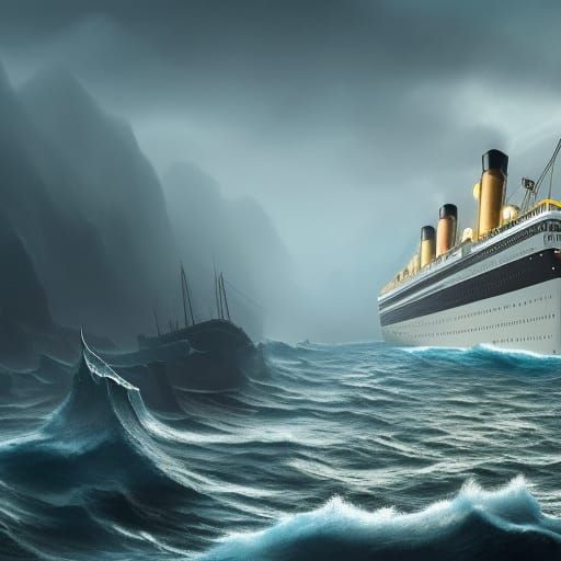 titanic, ocean, bombs - AI Generated Artwork - NightCafe Creator