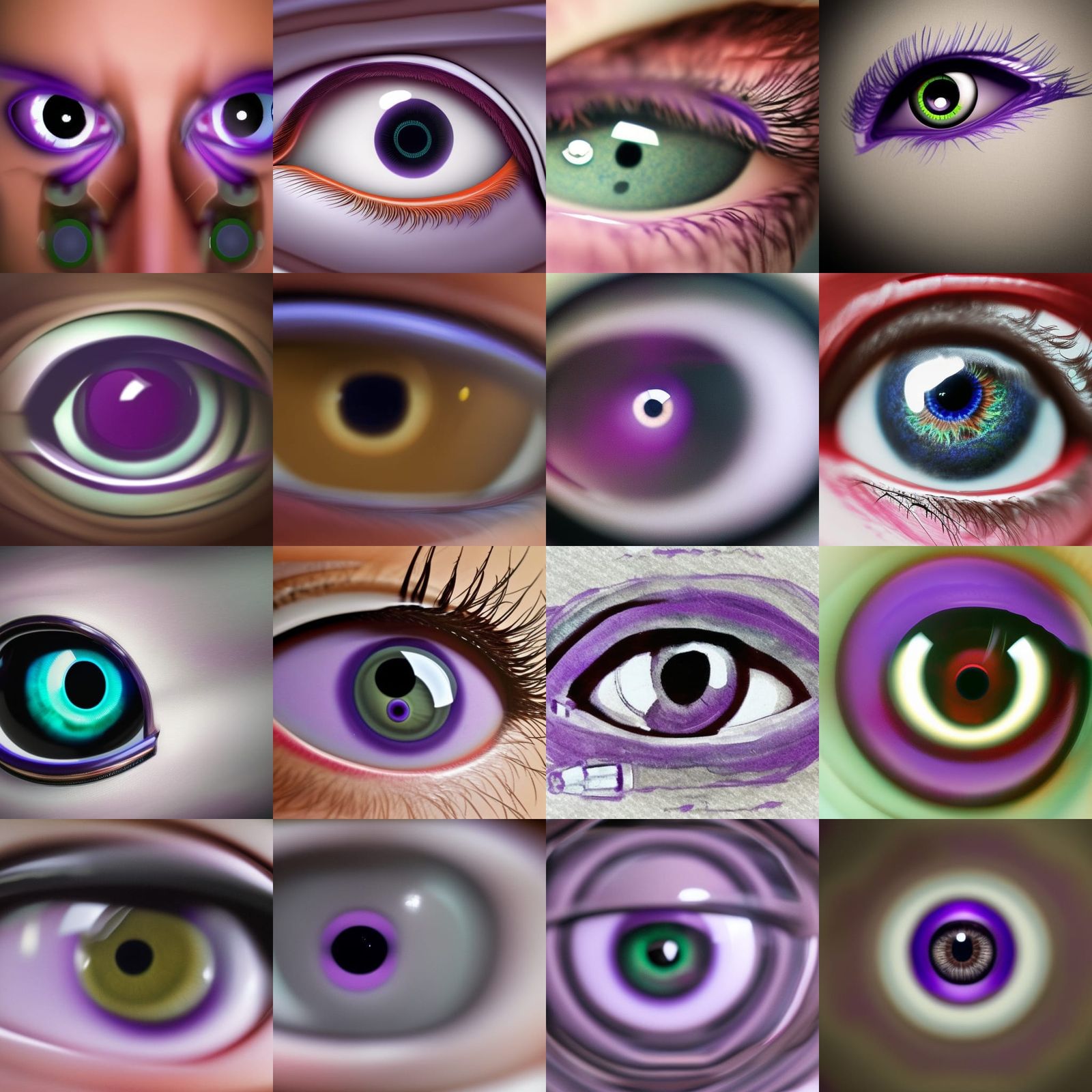 Purple robotic eye