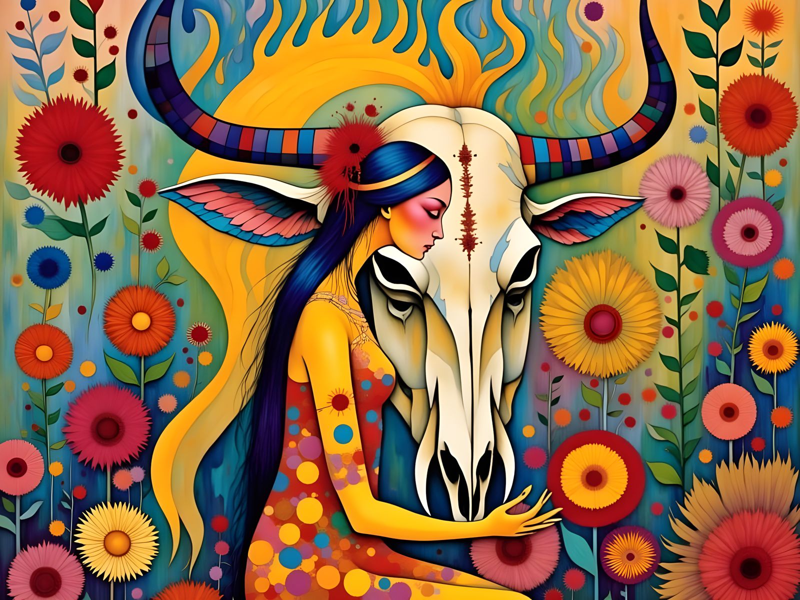 Indonesian Goddess Connects with the Divine in Vibrant Batik