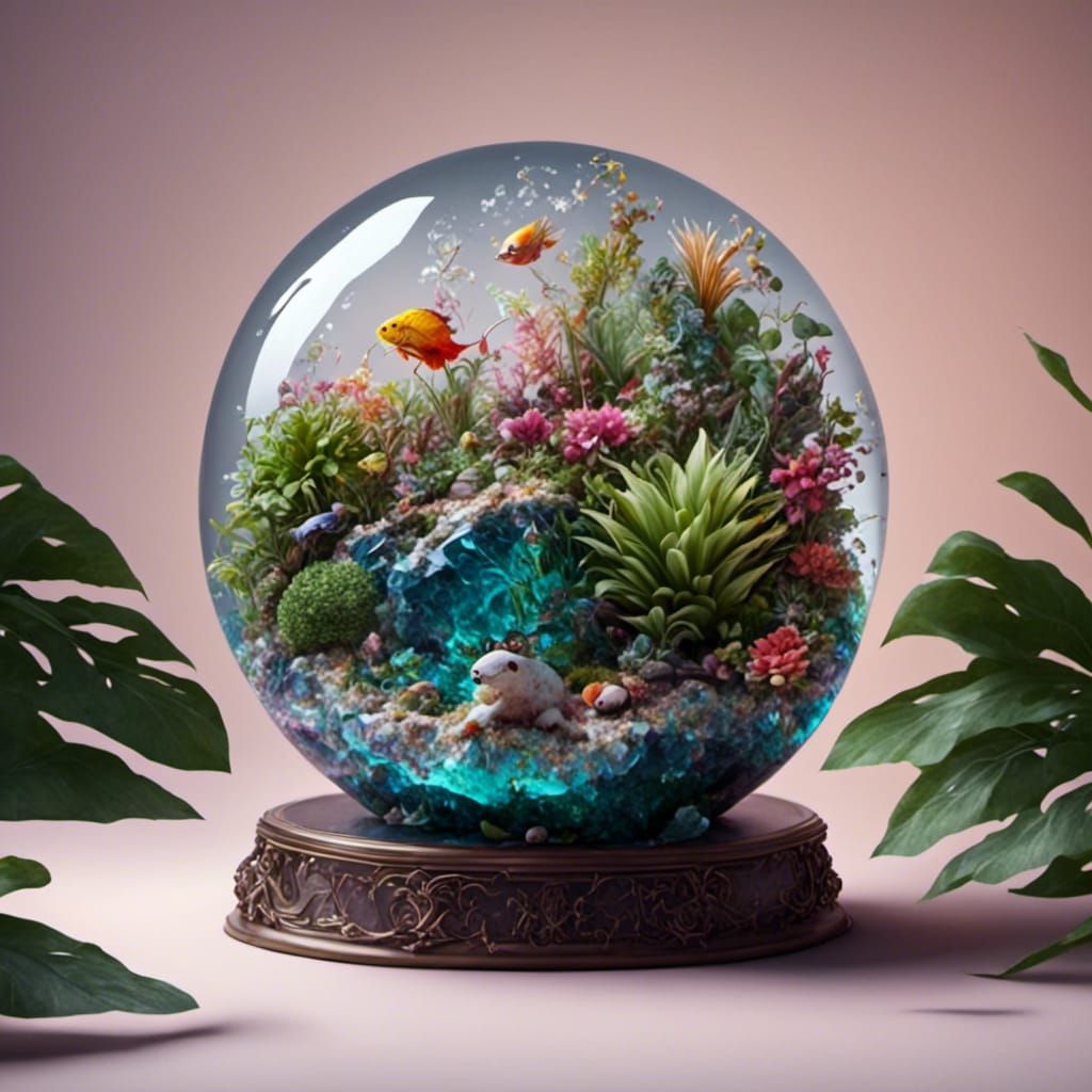 glass magic terrarium AI Generated Artwork NightCafe Creator