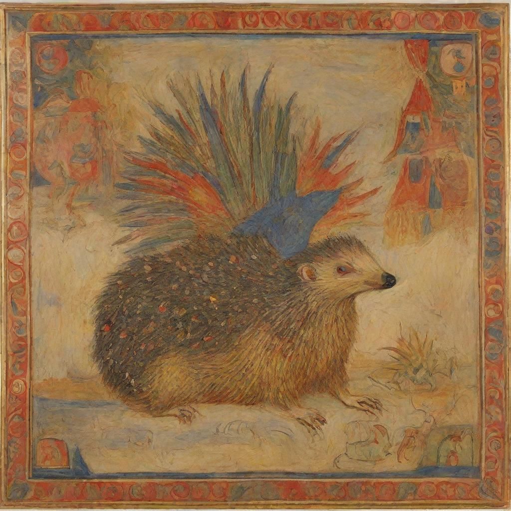 Prehistoric hedgehog as Phoenix Mythical realms by James Ensor and ...