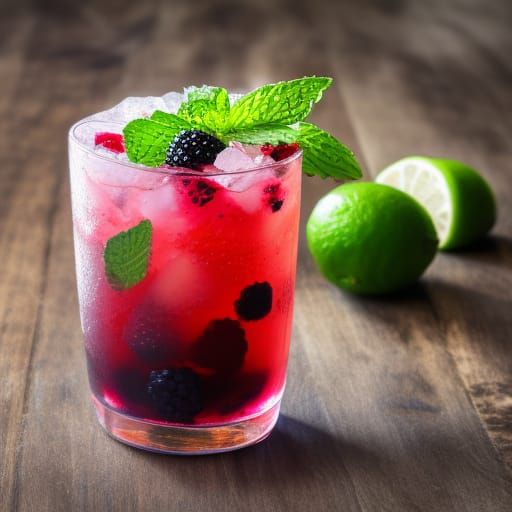 blackberry lime mojito - AI Generated Artwork - NightCafe Creator