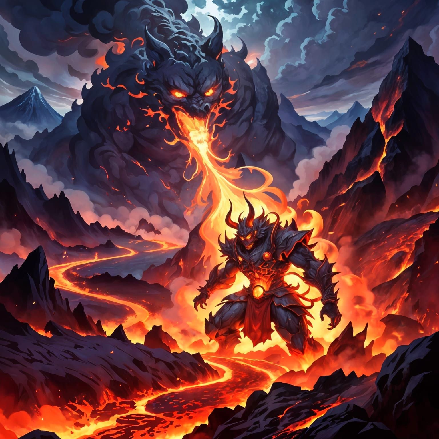 Fiery Battle  by @Staircase Flash