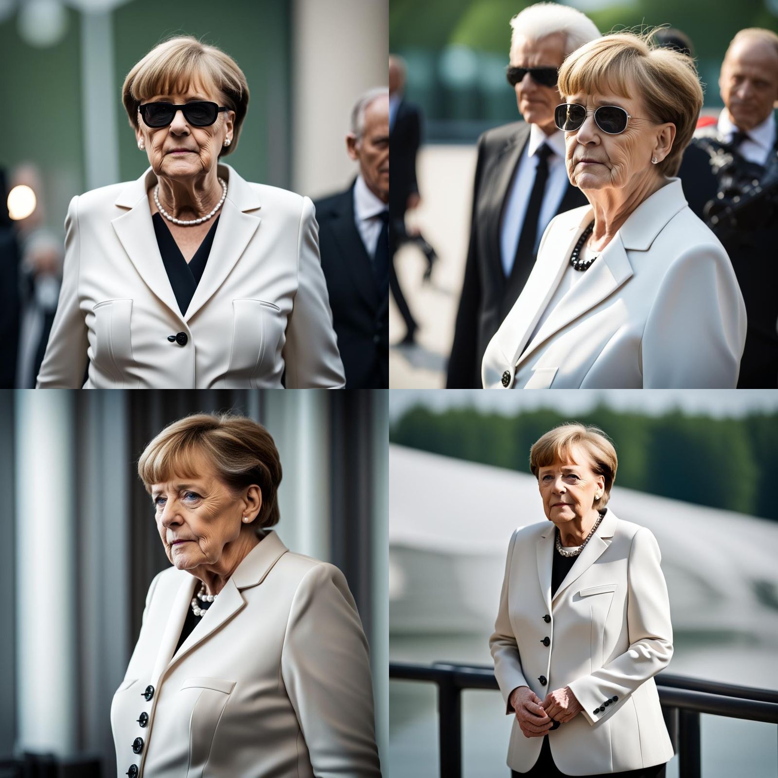 angela merkel dressed like karl lagerfeld