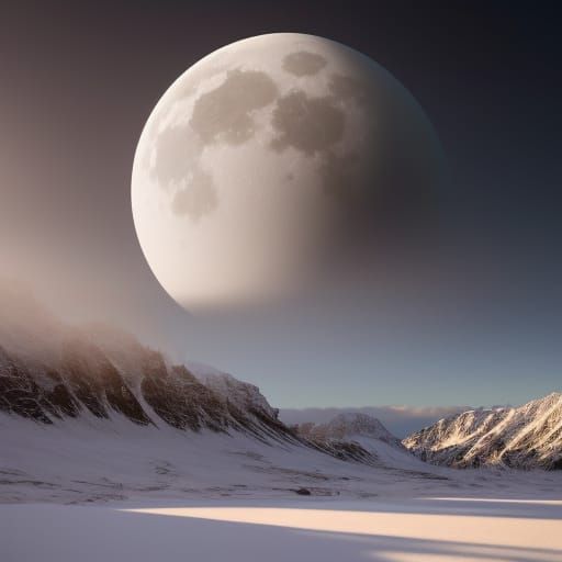 arctic tundra moon AI Generated Artwork NightCafe Creator