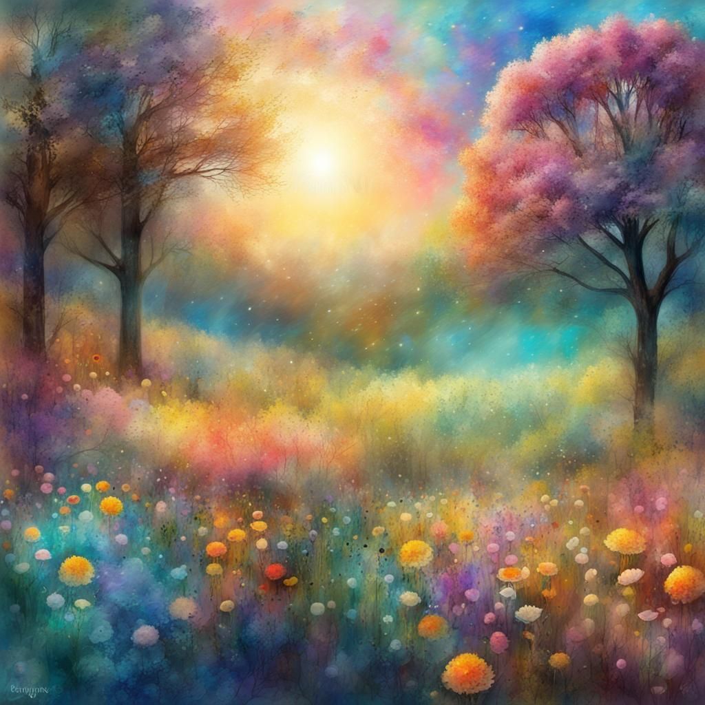 Pastel Landscape  by @Debbie