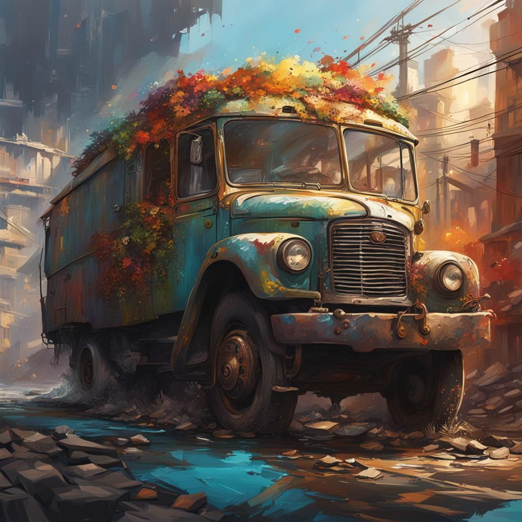From Busy to Abandoned Hyperrealistic, splash art, concept a...