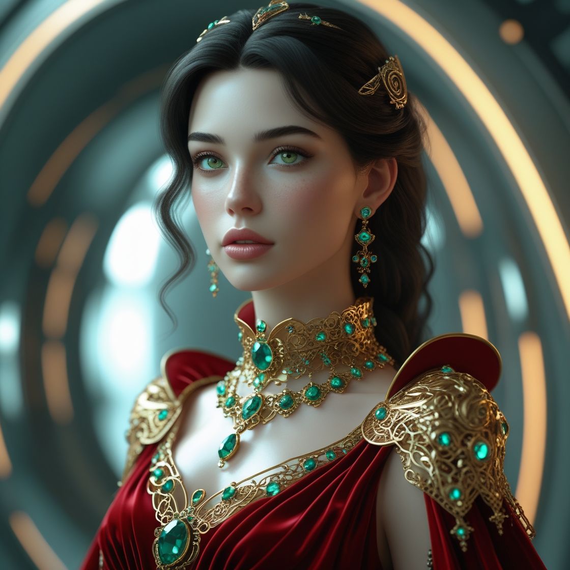 Beautiful girl in variations.