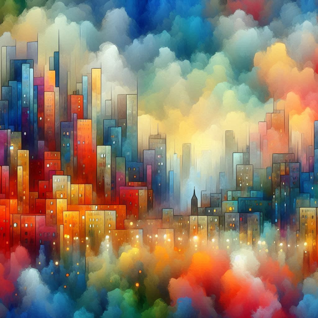 Urbs colorum clarorum DALL E 3 series