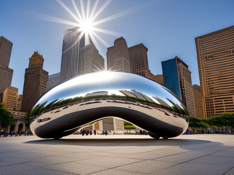 Inspired by Cloud Gate, Amish Kapoor, 2006  by @Piktor