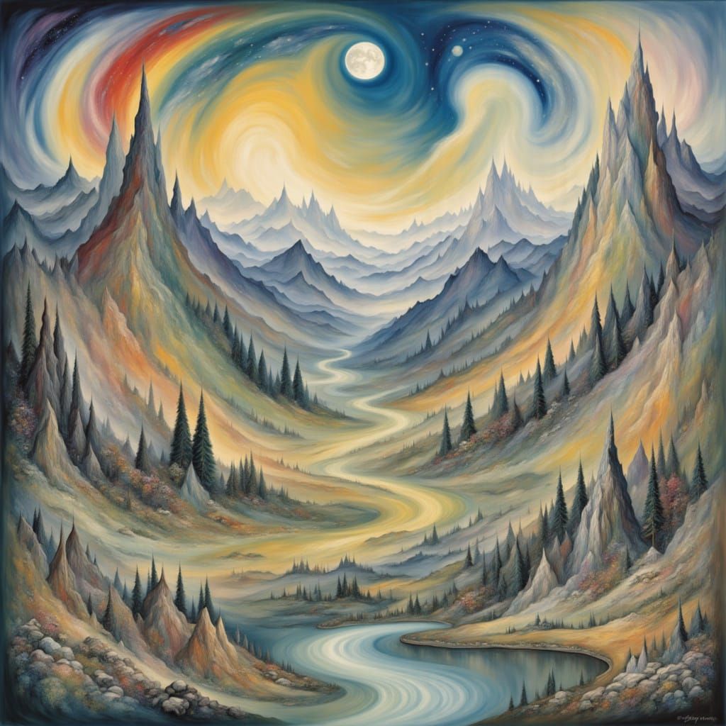 <lora:Misty Mystic:1.0> mountain landscape