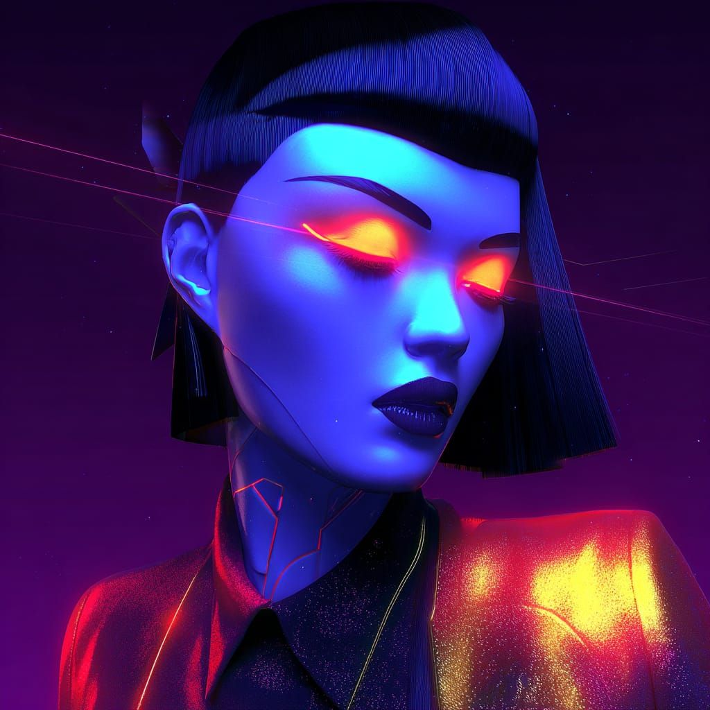 Nostalgic Neon Purrfection