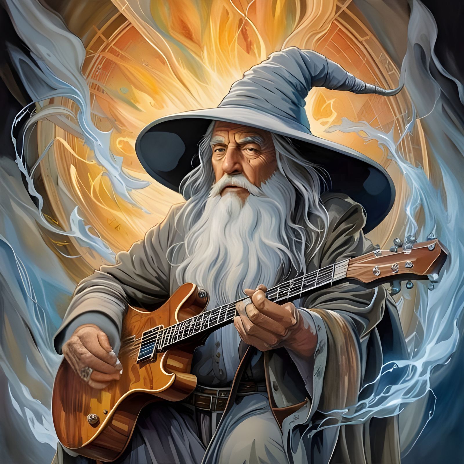 Rock and Roll Wizard 🎸🤘⚡  by @Mongolius