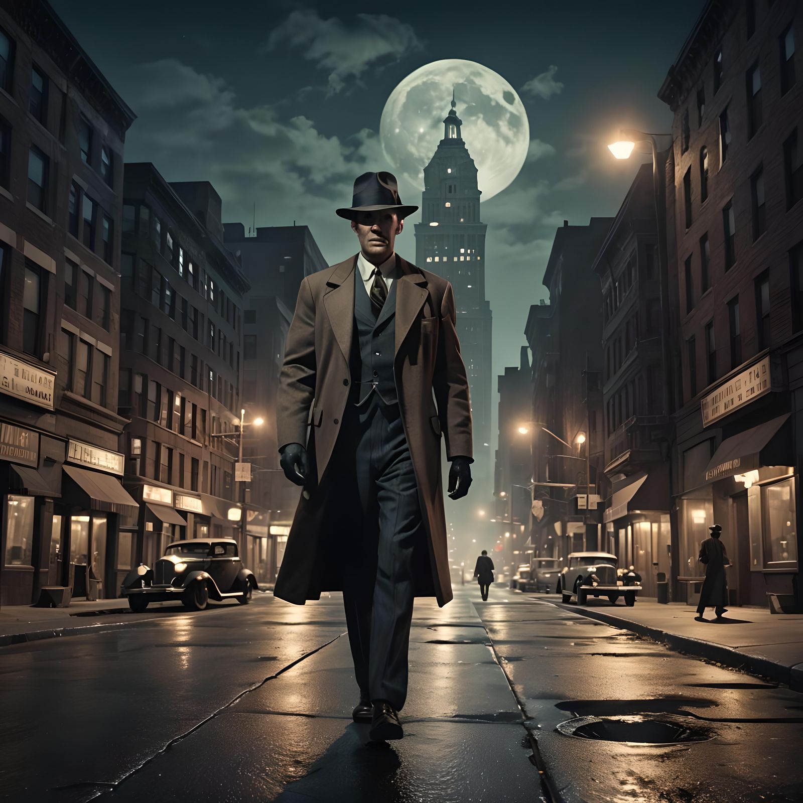 Lovecraftian Investigator in 1930s Arkham City - AI Generated Artwork ...