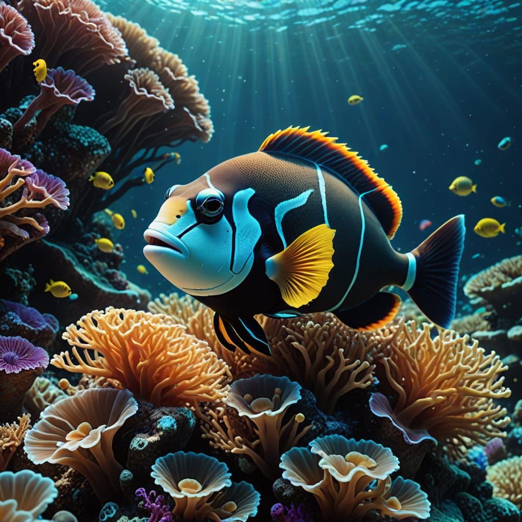 Nemo’s cousin, Dino…  by @BlueMoon