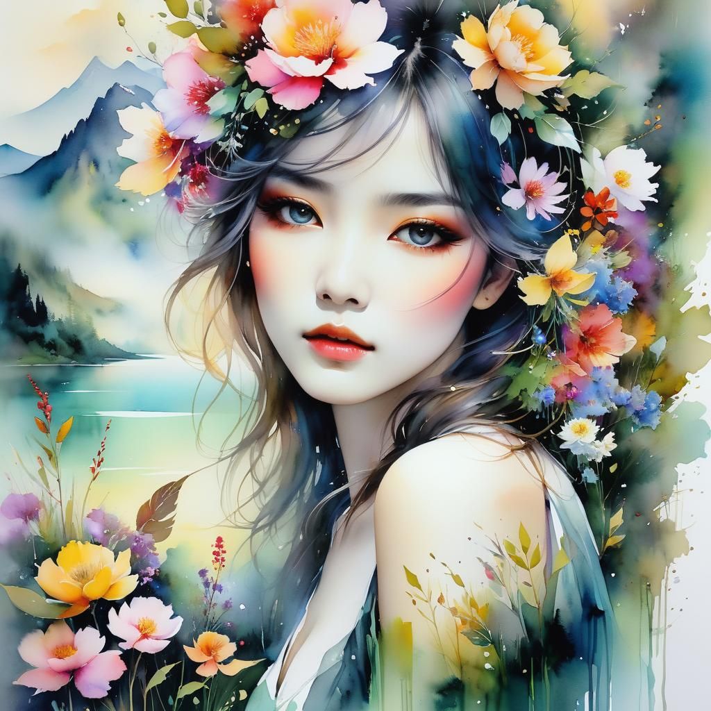 Watercolor Landscape in Minjae Lee Style