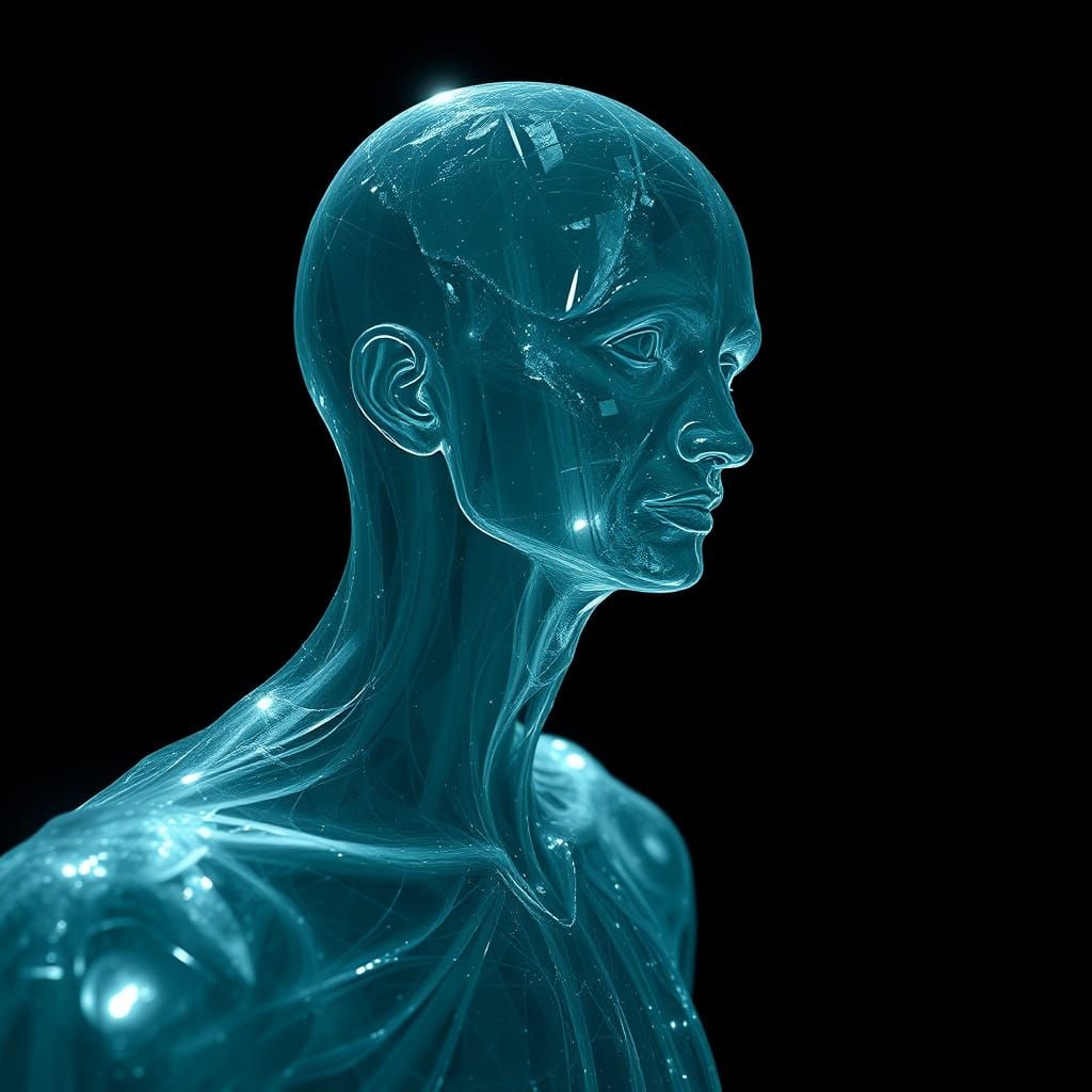 Crystalline Figure in Hyperrealistic Octane Style