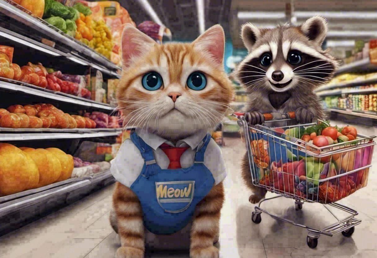 Cat Owned MeowMart With Interesting Customers  by @Cricket