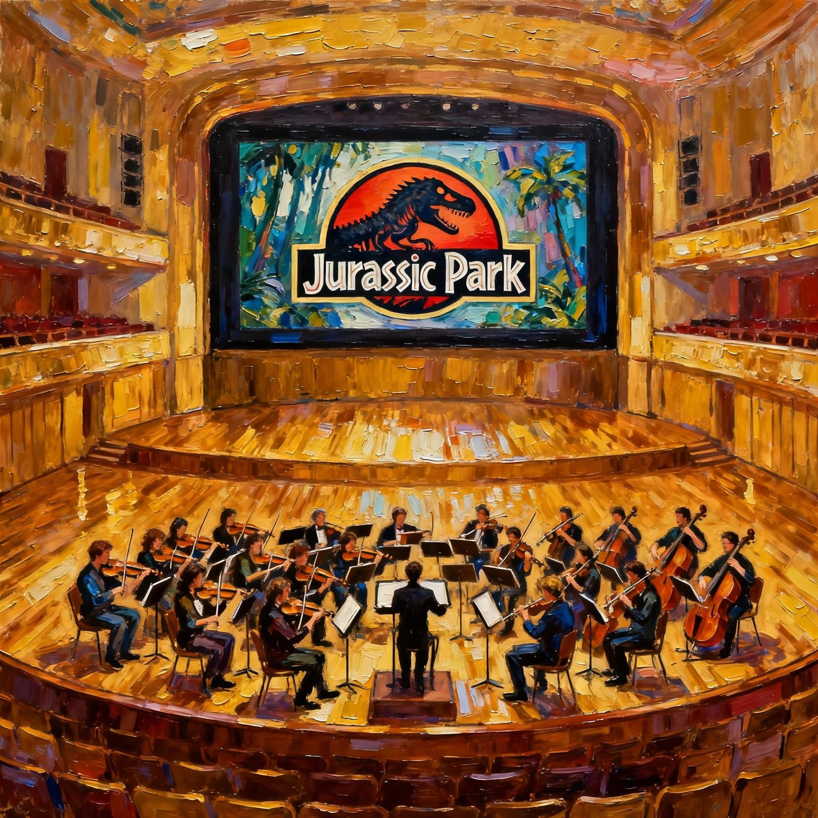 Making Magic Quest, Day 7: Magical Artists, A Live Orchestra plays Music throughout the Jurassic Park Movie, creating a ...