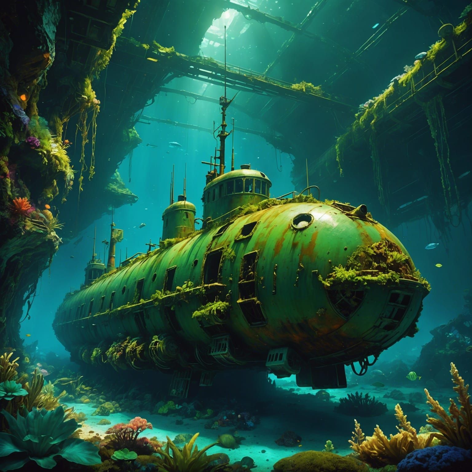 Shipwrecked Submarine   by @The King Of Fine Tuned Loras