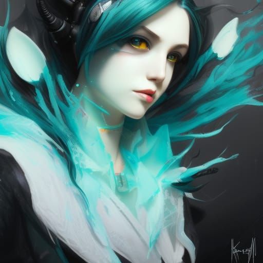 Hatsune Miku Goth  by @sketchy