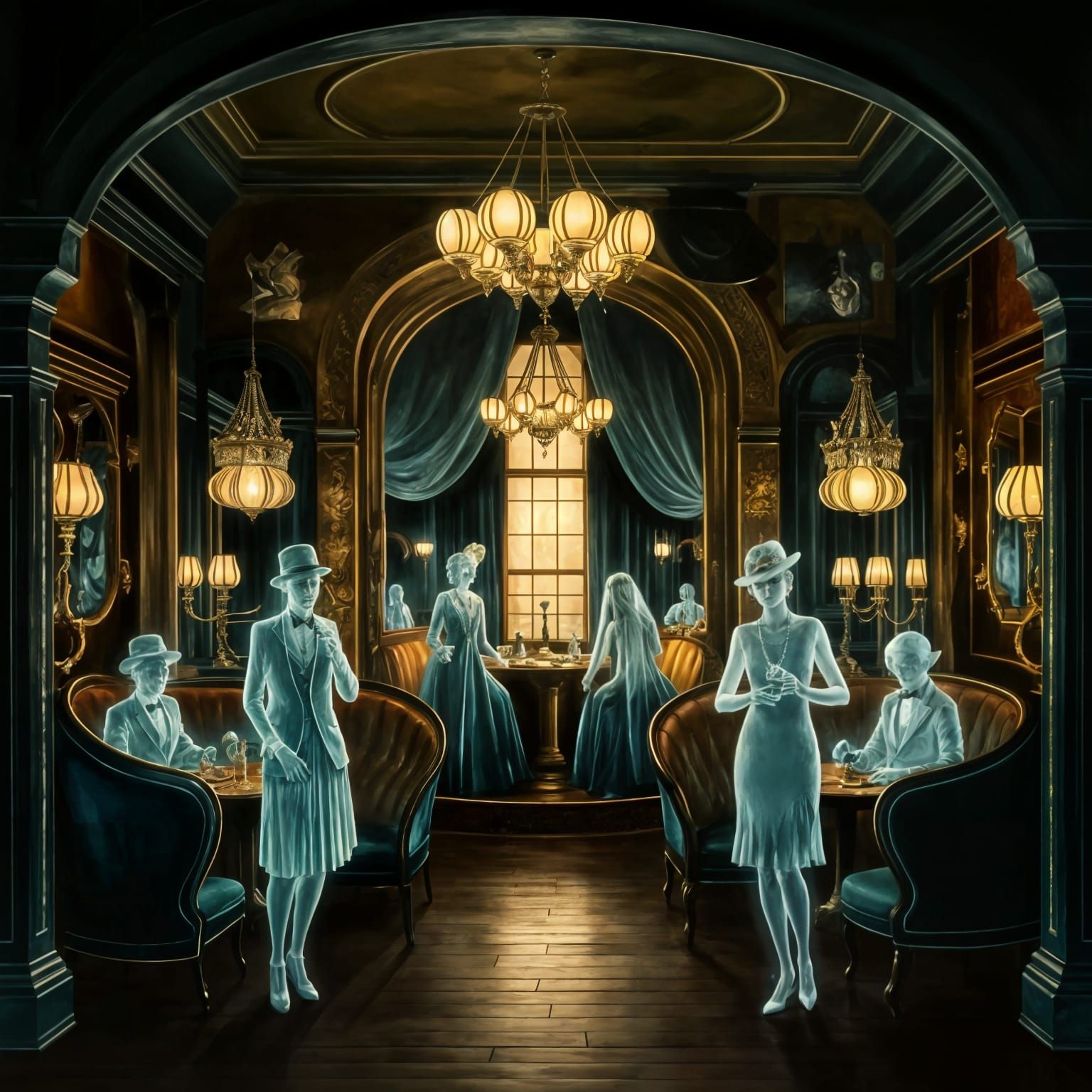 Haunted speakeasy - ghosts of a by-gone era.  by @LT