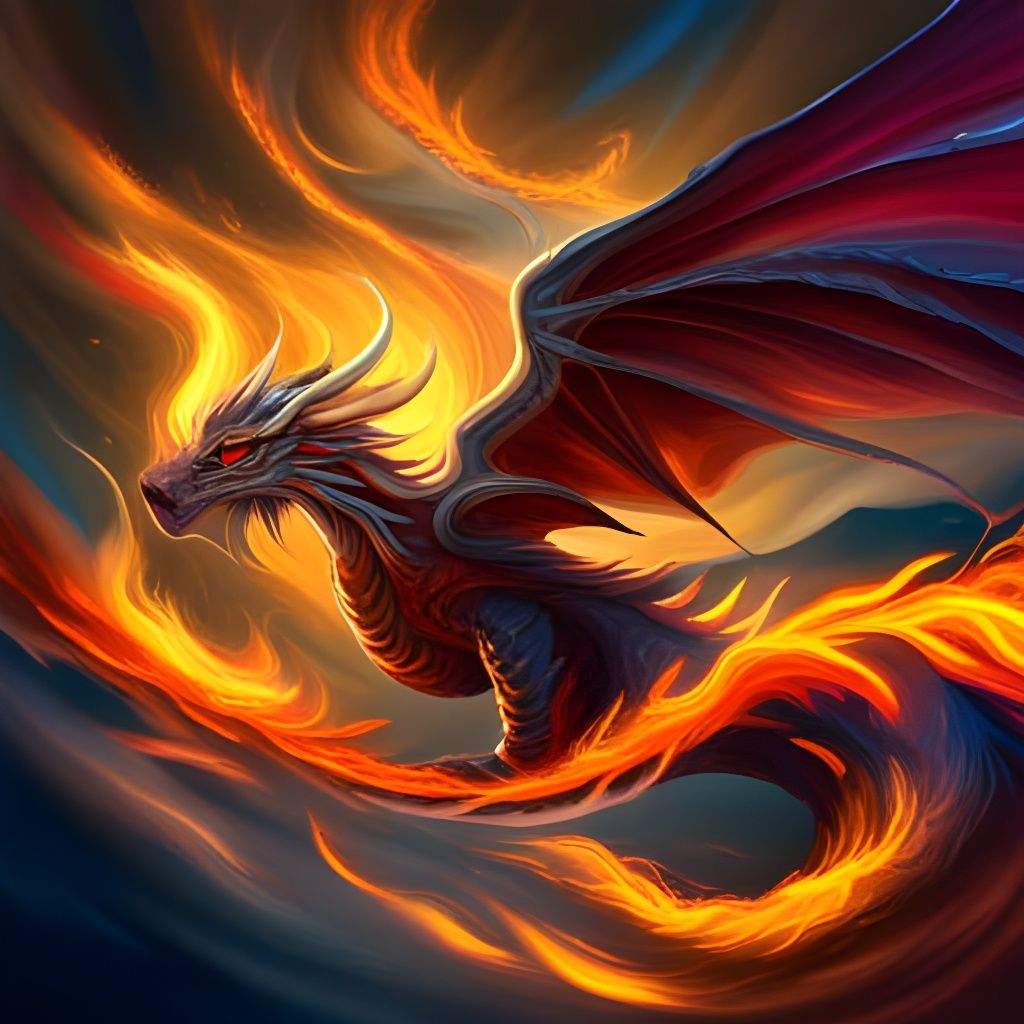 Fiery ancient dragon - AI Generated Artwork - NightCafe Creator