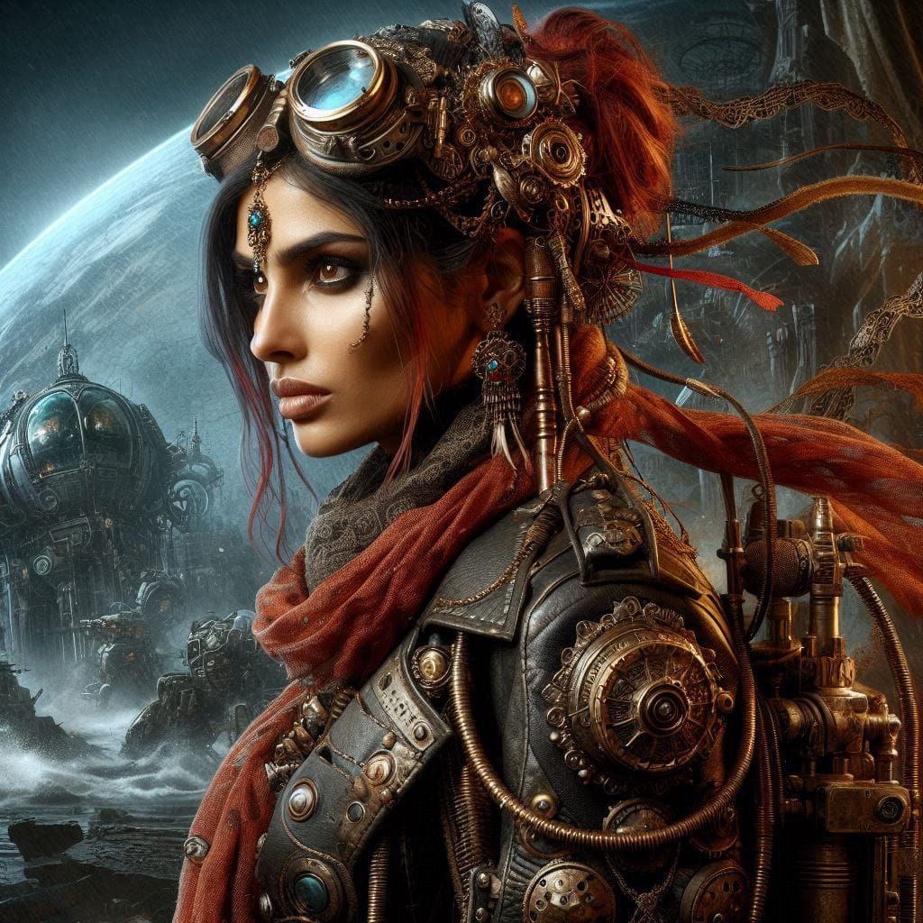 Steampunk Inspired bounty hunter