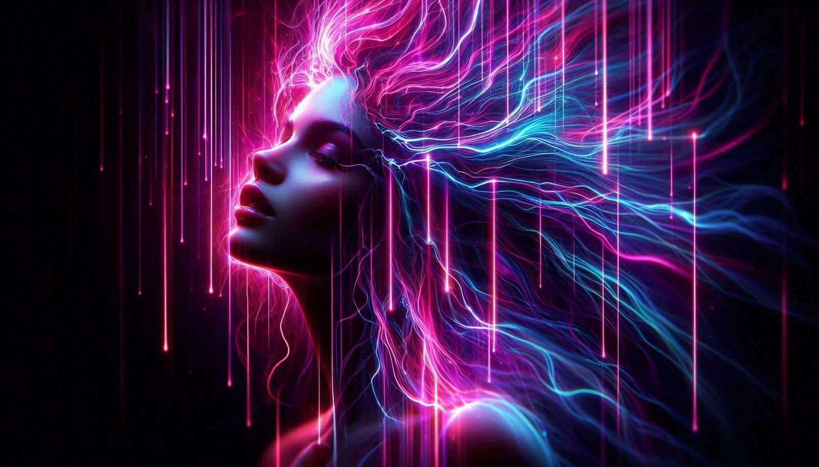 Blazing Grace 🌸🙏 Overlay Neon Rain