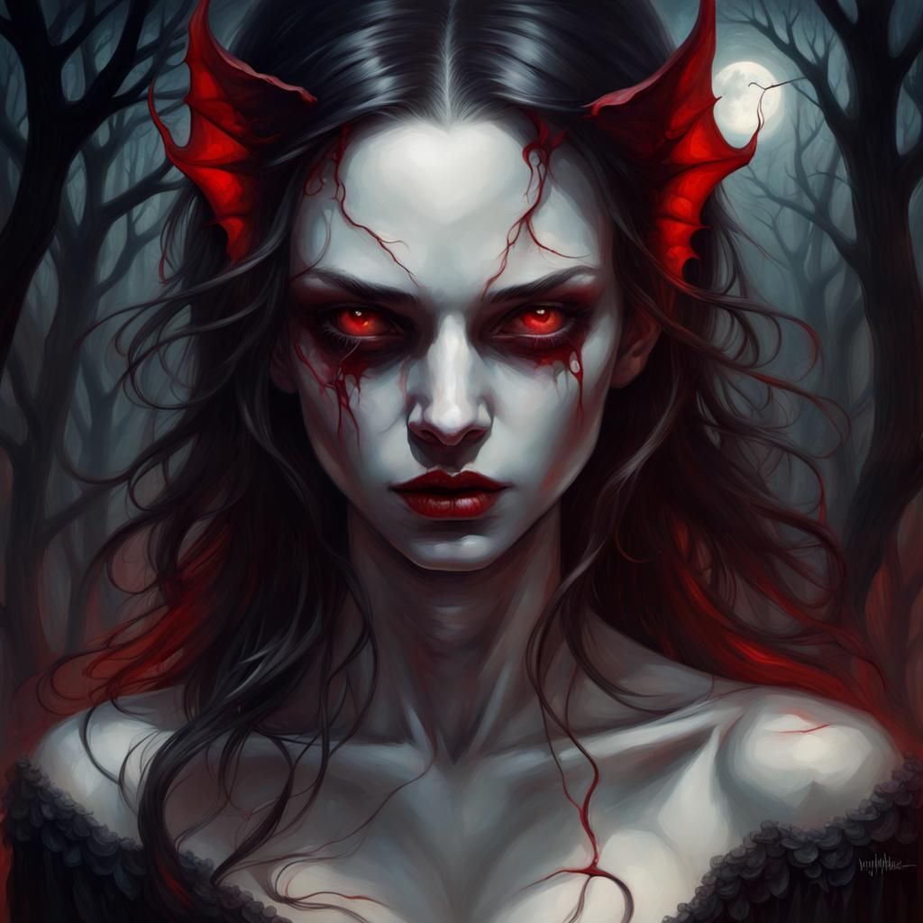 Vampire girl - AI Generated Artwork - NightCafe Creator