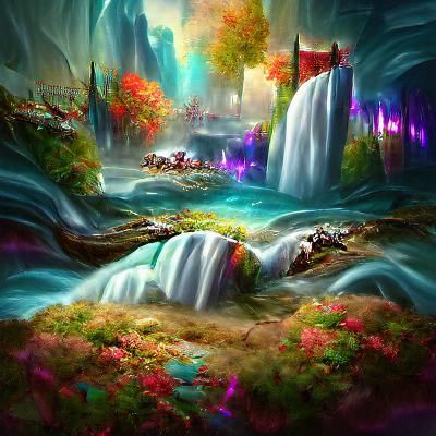 Anime scenery large waterfall by Rockfrance27pro on DeviantArt