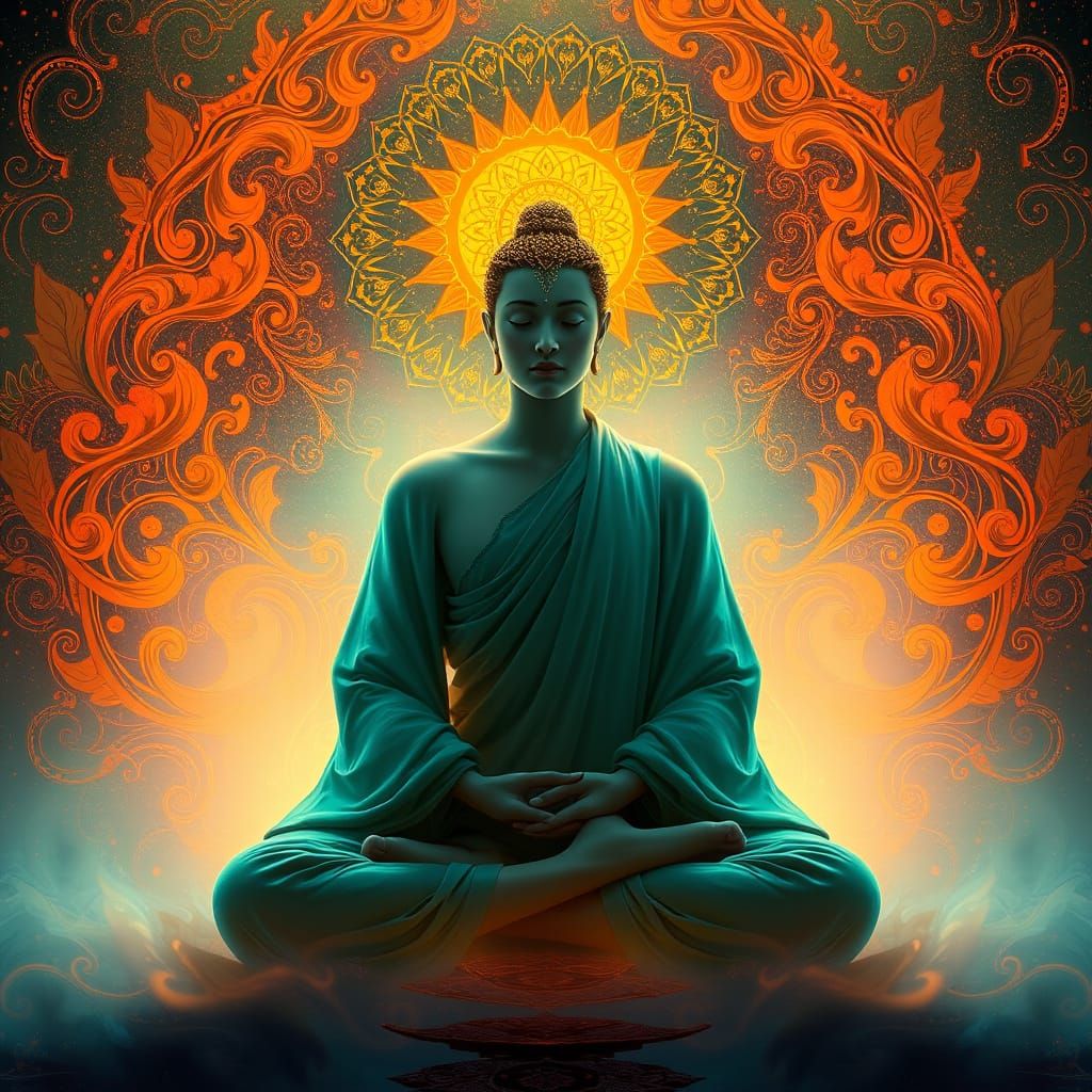 Ethereal Serenity in Art Nouveau Style